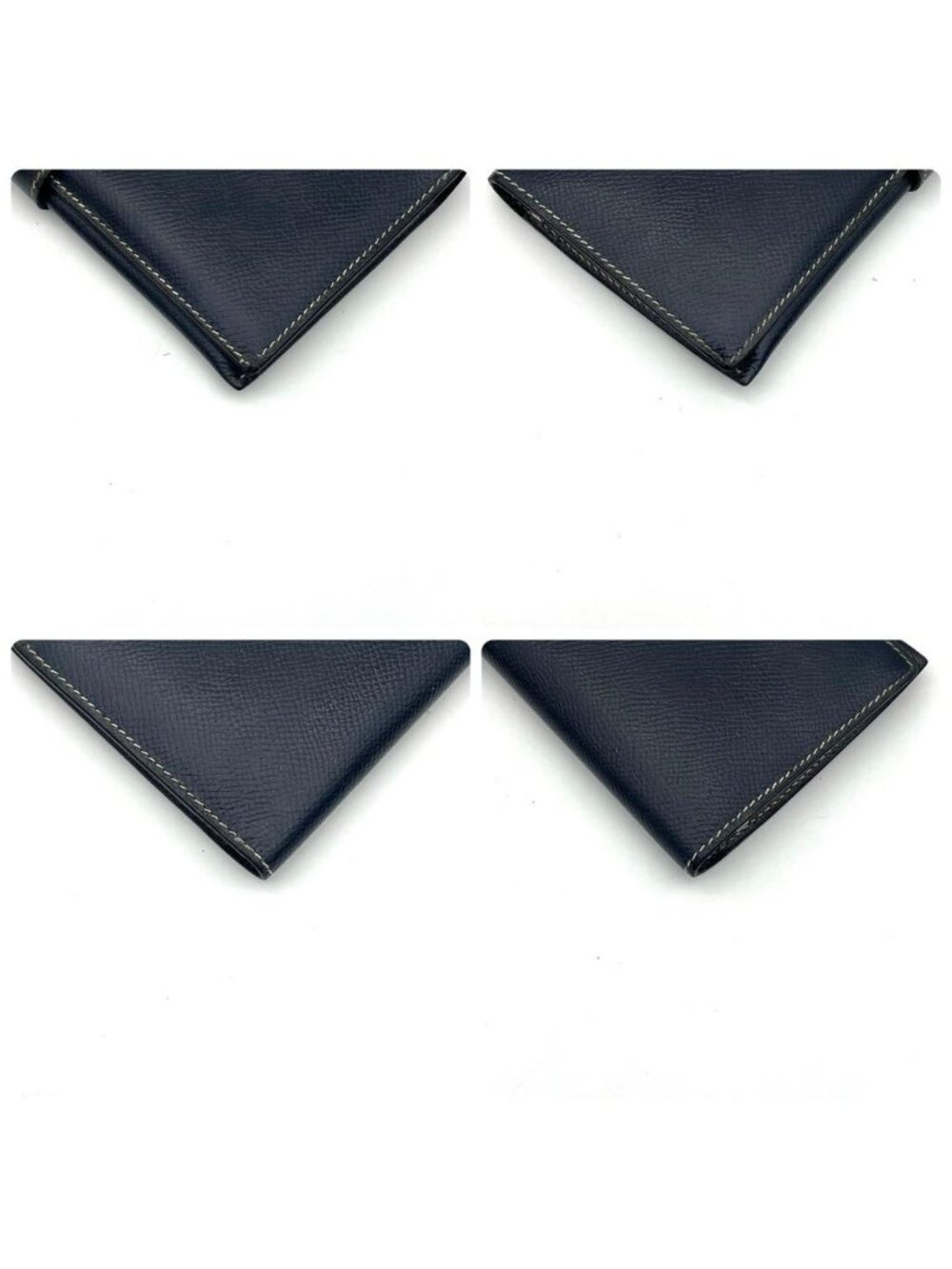 ★SOLD★ Hermes Bearn Classic Bifold Wallet Courchevel Navy - Picture 8 of 11